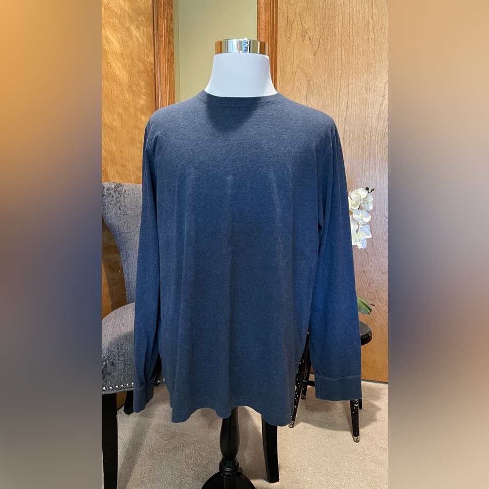 Eddie Bauer Men’s XL Legend Wash Blue Long Sleeve T-Shirt Crew Neck